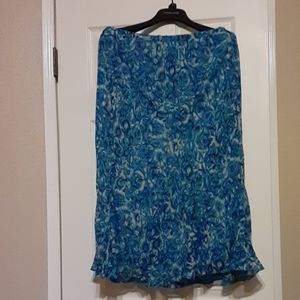 Blue Floral Skirt